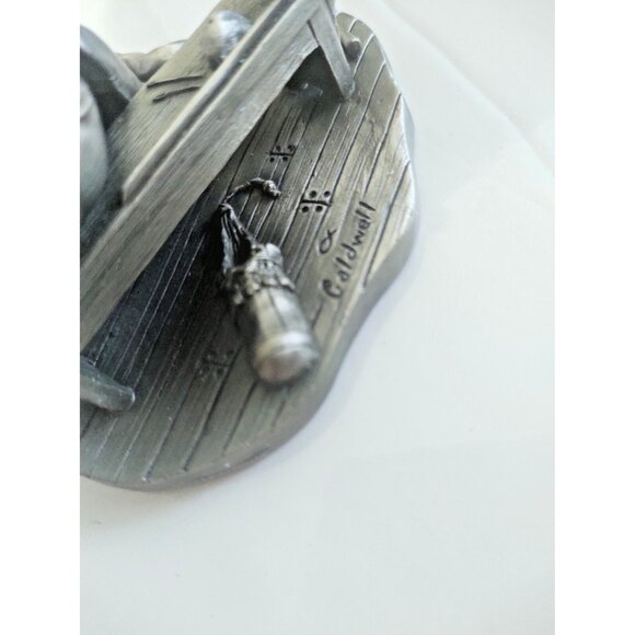 Franklin Mint People of Canada Series "Sailmaker" pewter Figurine Original Box - Picture 9 of 15